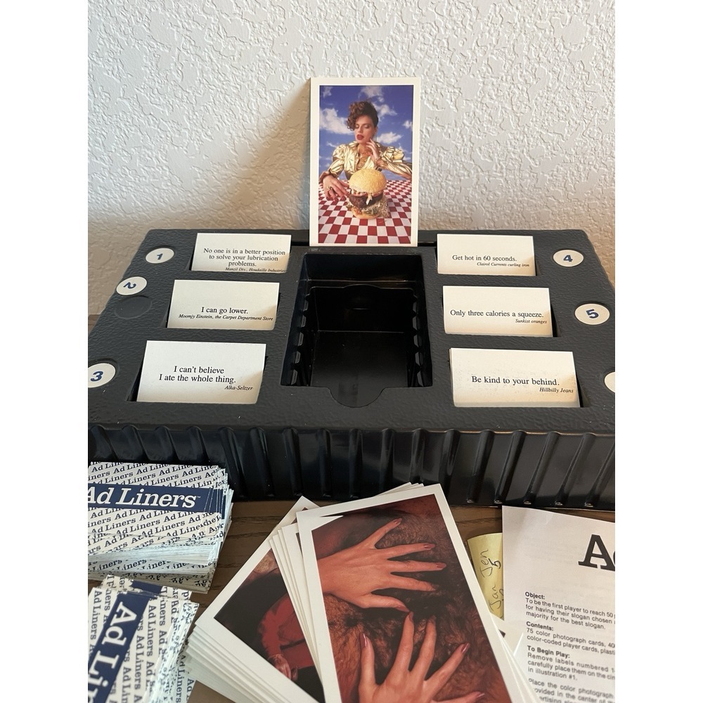 Vintage AD LINERS Board Party Game Pressman Adult Funny- All Pieces Excellent - Picture 9 of 10